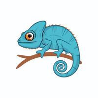 Cute Green Lizard Cartoon Illustration vector