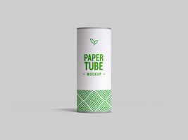 Realistic Cylinder Tube Rendering Mock-up easy to change colors - Blank white tube Mockup for branding psd