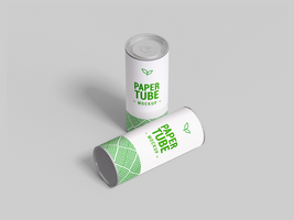 Realistic Cylinder Tube Rendering Mock-up easy to change colors - Blank white tube Mockup for branding psd