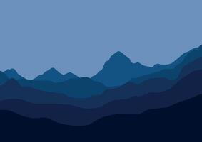 Landscape nature panorama. Illustration in flat style. vector