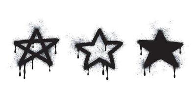 Spray Painted Graffiti star icon isolated on white background. vector