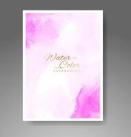 Cards with watercolor background. Design for your cover, date, postcard, banner, logo. vector