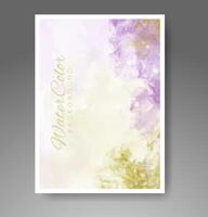 Cards with watercolor background. Design for your cover, date, postcard, banner, logo. vector