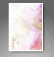 Cards with watercolor background. Design for your cover, date, postcard, banner, logo. vector