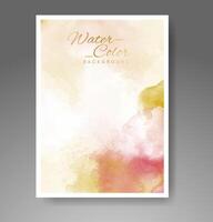 Cards with watercolor background. Design for your cover, date, postcard, banner, logo. vector