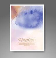 Cards with watercolor background. Design for your cover, date, postcard, banner, logo. vector