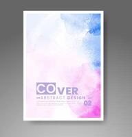 Cards with watercolor background. Design for your cover, date, postcard, banner, logo. vector