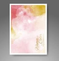 Cards with watercolor background. Design for your cover, date, postcard, banner, logo. vector