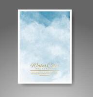 Cards with watercolor background. Design for your cover, date, postcard, banner, logo. vector