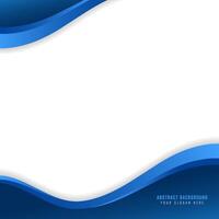 Abstract Blue Wavy Background Design vector