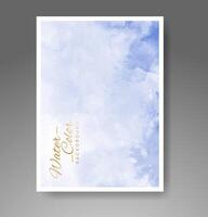 Cards with watercolor background. Design for your cover, date, postcard, banner, logo. vector