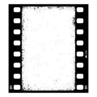 Grunge movie film strip, retro cinema filmstrip vector