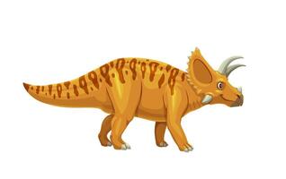 Cartoon dinosaur or dino character Arrhinoceratops vector