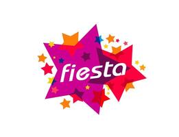 Fun carnival, fiesta holiday symbol with stars vector