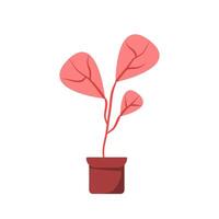 beautiful plant with soft color for your nature design. plant illustration with flat style vector