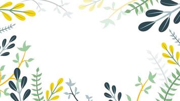 Abstract flower background design floral border frame vector