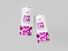 Drink Can Mockup Suitable for Soda Juice Milk Coffee or Any Iceable Drink - Mock up for Branding psd