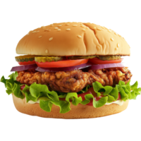 Turkey Burger Recipe Isolated on Transparent Background png