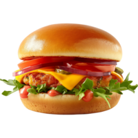 vegetarisme - vegetarisch hamburger geïsoleerd Aan transparant achtergrond png