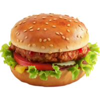 Turkey Burger Recipe Isolated on Transparent Background png