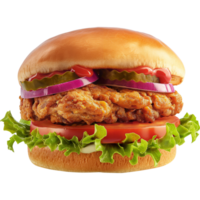 dinde Burger recette isolé sur transparent Contexte png