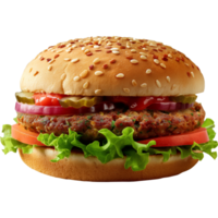 Vegetarianism - Veggie Burger Isolated on Transparent Background png