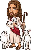 Jesus Christ shepherd illustration vector