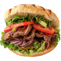 Hamburger - Shawarma Burger Isolated on Transparent Background png