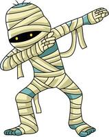 Dabbing egyptian mummy illustration vector