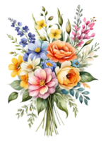 bellissimo mazzi di fiori e fiori con trasparente e alta qualità sfondi png