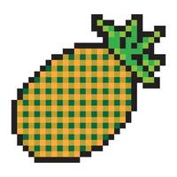 Pineapple in pixel art style vector