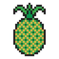 Pineapple in pixel art style vector