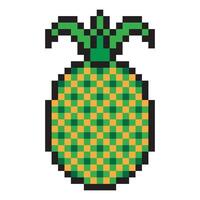 Pineapple in pixel art style vector