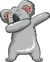 Dabbing koala bear character illustration vector