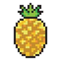 Pineapple in pixel art style vector