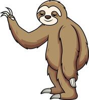 Sloth making a slow gesture illustration vector