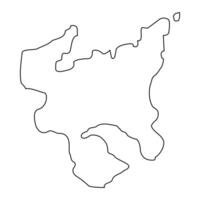 St Pauls Bay District map, administrative division of Malta. illustration. vector