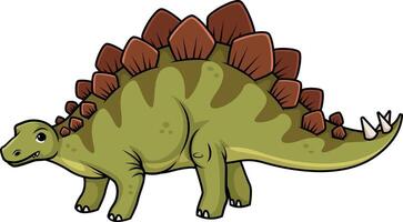 Cute stegosaurus dinosaur illustration vector