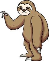 Sloth pointing to the side illustration vector