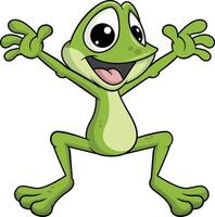 Hopping frog mascot illustration vector