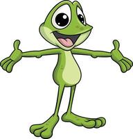 Happy frog mascot illustration vector