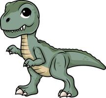 Cute tyrannosaurus rex dinosaur illustration vector