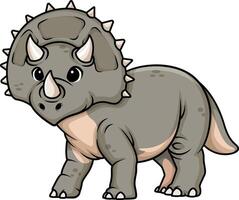 Cute triceratops dinosaur illustration vector