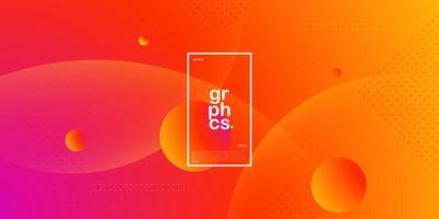 Abstract colorful pink and orange gradient illustration background with simple wave pattern. Cool design. Eps10 vector