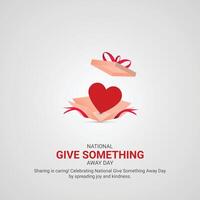 National Give Something Away Day Creative Ads. National Give Something Away Day,15 june, , 3d illustration vector