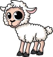 Cute baby sheep illustration vector