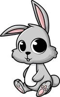 Cute baby rabbit illustration vector