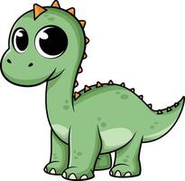 Cute baby dinosaur illustration vector