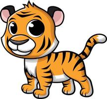 Cute baby tiger illustration vector