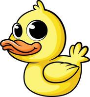 Cute baby duck illustration vector